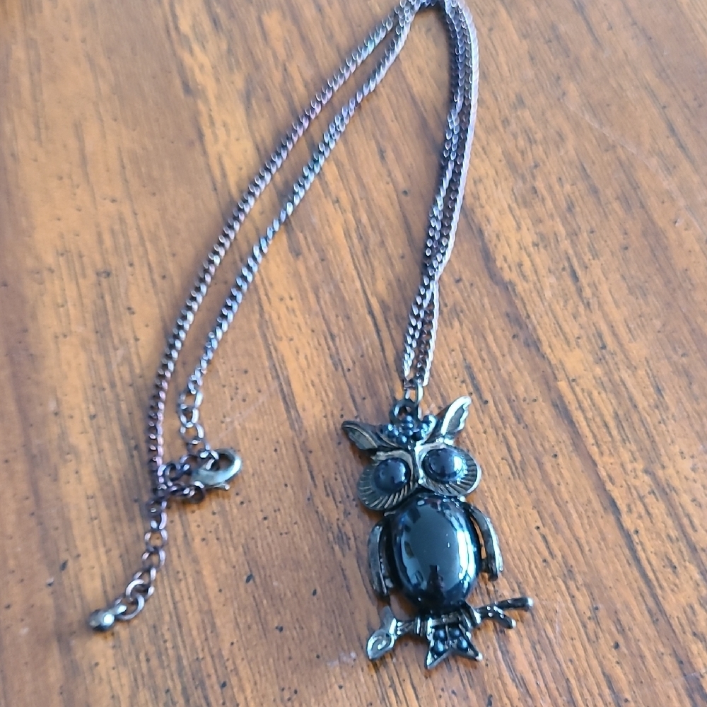 Charming Black Owl Necklace with Detailed Pendant  (🛍 Pick 6/$36)